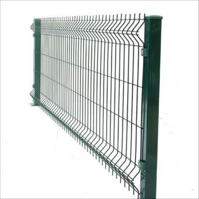 Ogrodzenie 3D gięte z siatką 50x200mm i drutem o średnicy 4mm, ze słupkiem kwadratowym 50x50mm, do ogrodzenia zewnętrznego willi