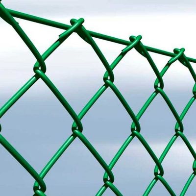 Ekologiczny zielony PVC Ogrodzenie łańcuchowe Estetyka 1-2,4m Wysokość