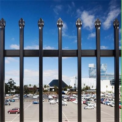 Czarny ogrodzenie metalowe ze stali 6ft x 8ft Ogrodzenie ogrodowe z żelaza wykutego