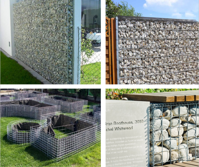Galfan 200x100x50 Gabion Metal Planter Box Gabion Rock Box Przeciwko korozji 4