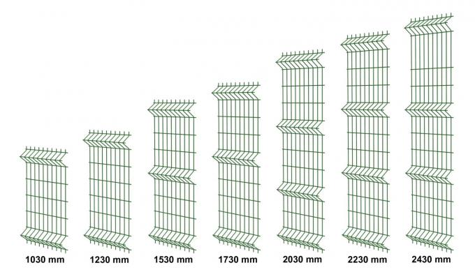 0.6m - 3.0m Wysokość Galwanizowany 3d krzywy ogrodzenie dla ogrodzenia plac&oacute;wki zabaw 0