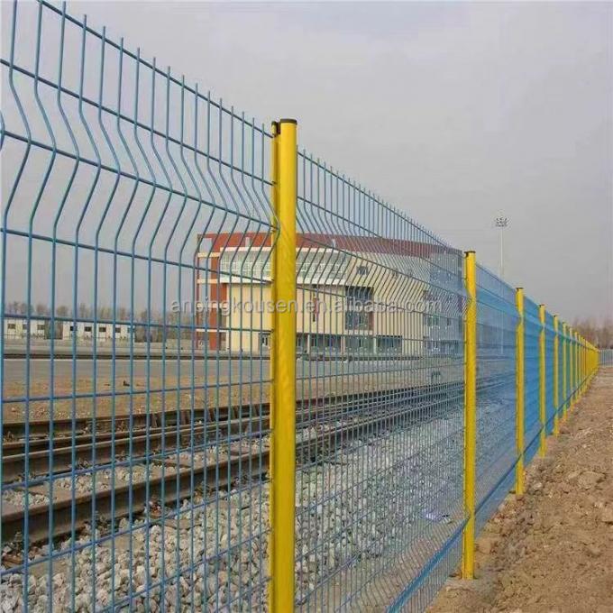 Winylowy 3d krzywy ogrodzenie gięte spawane sieci drutowe ogrodzenie 1,5*3m 5