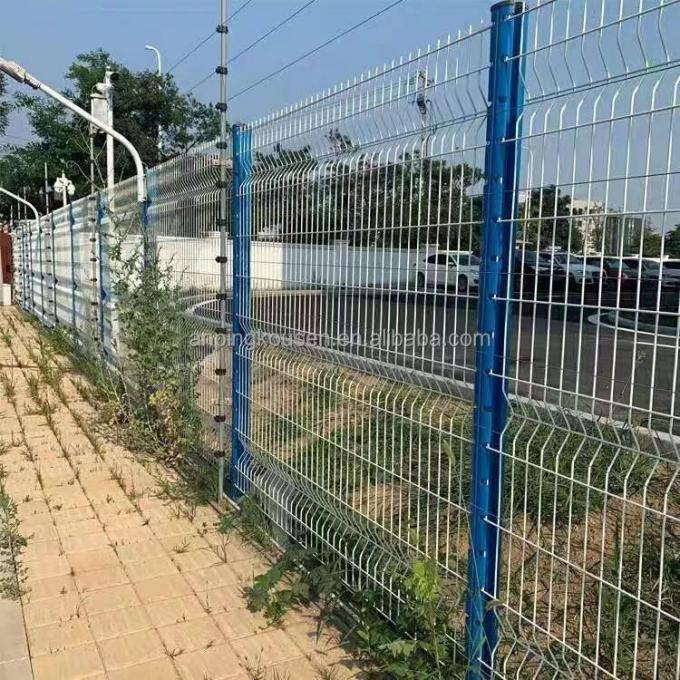 Winylowy 3d krzywy ogrodzenie gięte spawane sieci drutowe ogrodzenie 1,5*3m 6